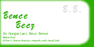 bence becz business card